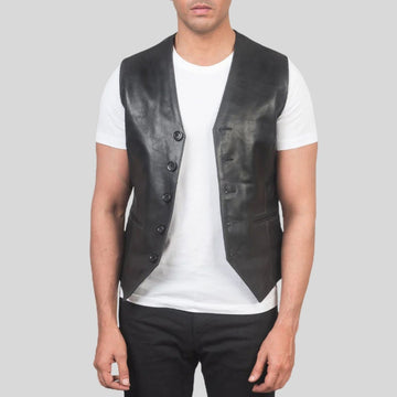 Vintage Leather Vest Men – Timeless Western Fit