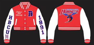 Embroidery Work for Womens Croptop Varsity Jacket