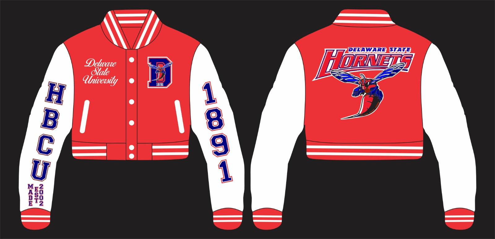 Embroidery Work for Womens Croptop Varsity Jacket
